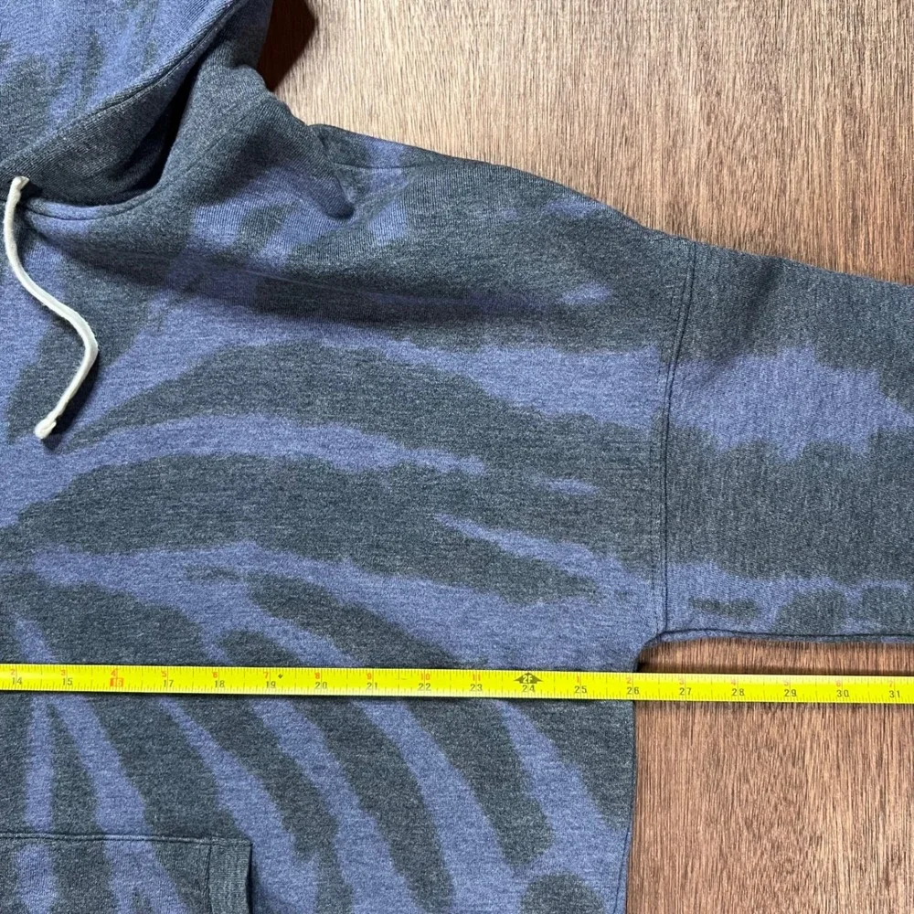 Zella Womens XL Blue Tie Dye Spiral Hoodie Sweatshirt Thumbholes NR446307MI FA20 - Picture 6 of 10